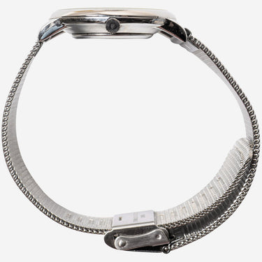 Peuget Rewound Silver Metal Bracelet Quartz Analog Watch 30mm