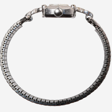 Gruen Rewound Small Square Silver Bracelet Mechanical Watch 15mm