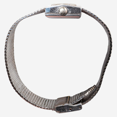 Enzo Rewound Square Silver Mechanical Watch 20mm