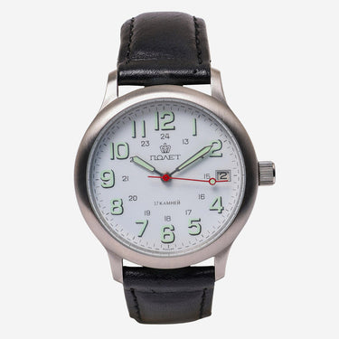 Novet Rewound Silver and Black Mechanical Watch 35mm