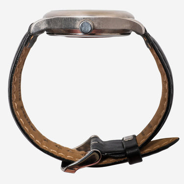 Novet Rewound Silver and Black Mechanical Watch 35mm