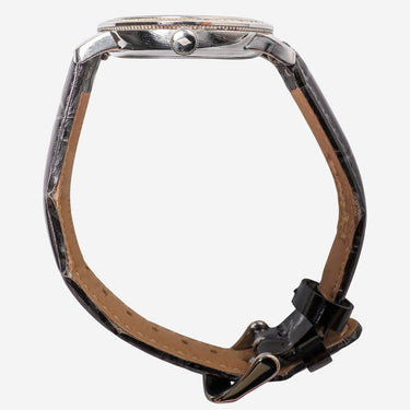 Fossil Rewound Silver and Black Colored Quartz Analog Watch 30mm