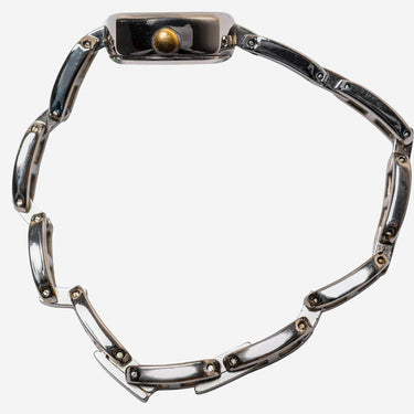 Timex Rewound Square Silver Metal Bracelet Quartz Analog Watch