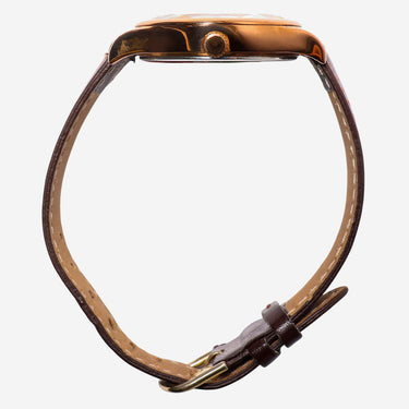 Fossil Rewound Gold and Brown Quartz Analog Watch