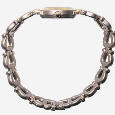 Geneva Rewound Gold and Silver Colored Bracelet Quartz Analog Watch