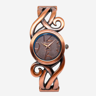 Geneva Rewound Bronze Metal Bracelet Quartz Analog Watch