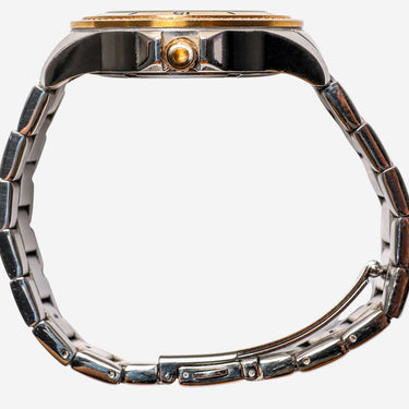 Invicta Rewound Gold and Silver Colored Metal Bracelet Quartz Analog Watch