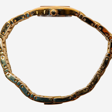 Seiko Rewound Small Gold Metal Bracelet Quartz analog Watch