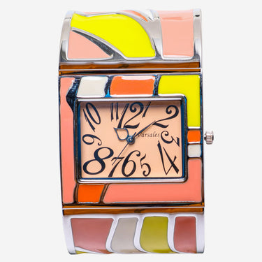 Varsales Rewound Square Metal Bracelet Quartz Analog Watch