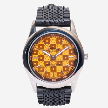 Disney Rewound Mickey Mouse Orange and Black Quartz Analog Watch