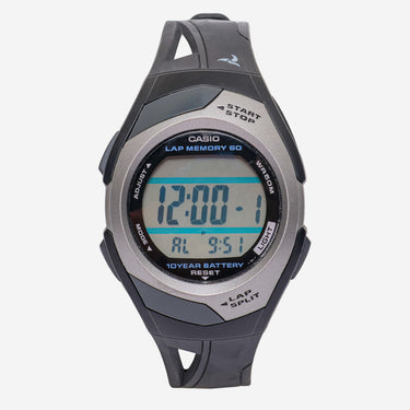Casio Rewound Gray and Black Quartz Digital Watch