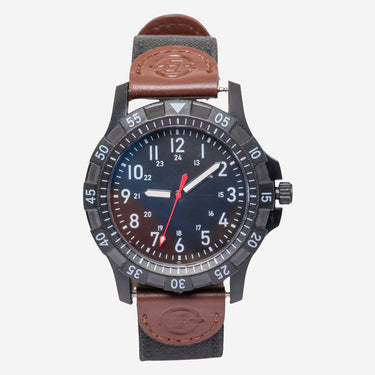Accutime Rewound Black and Brown Quartz Analog Watch