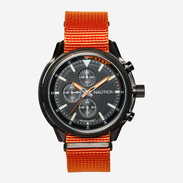 Rewound Nautica Orange & Black Quartz Analog Watch