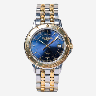 Geneve Rewound Raymond Well Gold and Silver Quartz Analog Watch