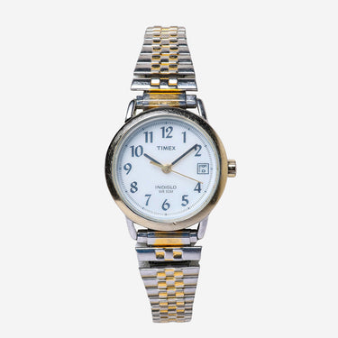 Timex Rewound Indiglo Gold and Silver Metal with Date Quartz Analog Watch