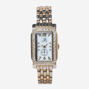 Jaclyn Smith Rewound Suqare Gold Quartz Analog Watch