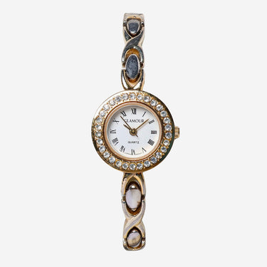 Glamour Rewound Small Gold Bracelet Quartz Analog Watch