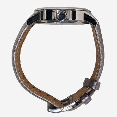 Fossil Rewound Silver Leather Quartz Analog Watch