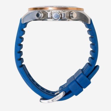 Invicta Rewound Silver and Navy Blue Quartz Analog Watch