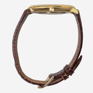 MVMT Rewound Gold and Brown Quartz Analog Watch
