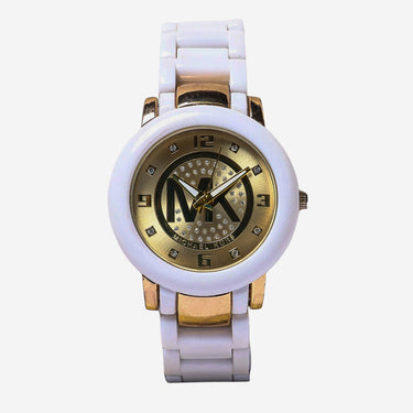 Michael Kors Rewound Gold and White Quartz Analog Watch