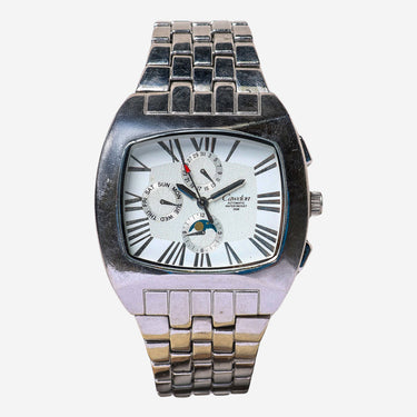 Cawelon Rewound Square silver Metal Bracelet Quartz Analog Watch