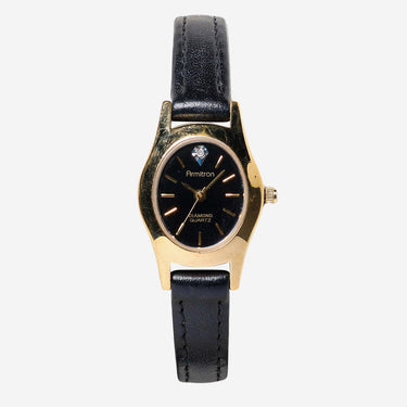 Armitron Rewound Black and Gold Quartz Analog Watch