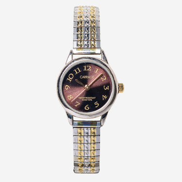 Carriage Rewound Black, Silver and Gold Quartz Analog Watch
