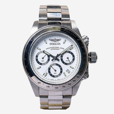 Invicta Rewound Professional Speedway White and Silver Quartz Analog Watch