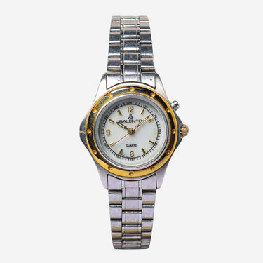 Balento Rewound Silver and Gold Metal Bracelet Quartz Analog Watch