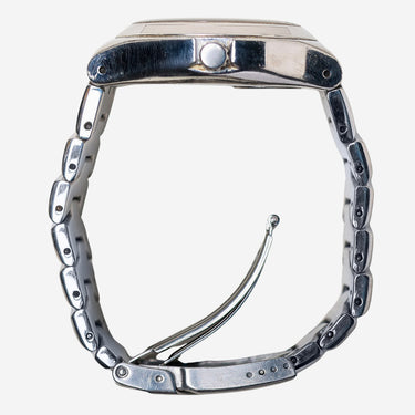 Swatch Rewound Blue and Silver metal Bracelet Quartz Analog Watch