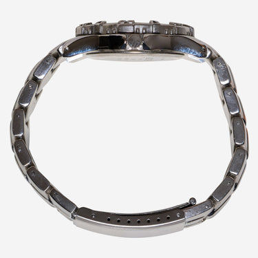 Accutime Rewound Silver Metal Bracelet Quartz Analog Watch