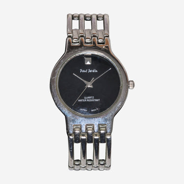 Paul Jardin Rewound Black and Silver Quartz Analog Watch