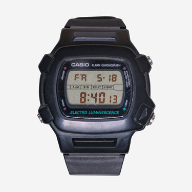 Casio Rewound Black Resin Quartz Digital Watch
