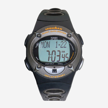 Timex Rewound Ironman Black and Gray Quartz Digital Watch