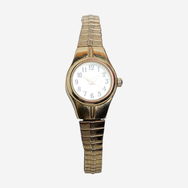 Rewound Gold Metal Bracelet Quartz Analog Watch