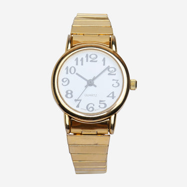 Rewound Gold and Silver Metal Bracelet  Quartz Analog Watch