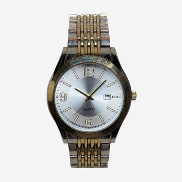 Accutime Watch Corp Rewound Gold and Silver Quartz Analog Watch