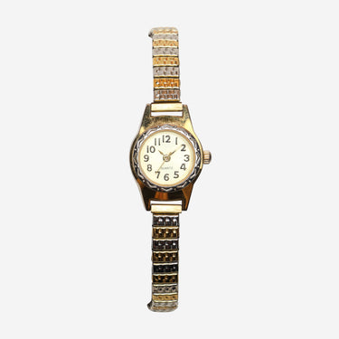 Rewound Gold and Silver Bracelet Quartz Analog Watch