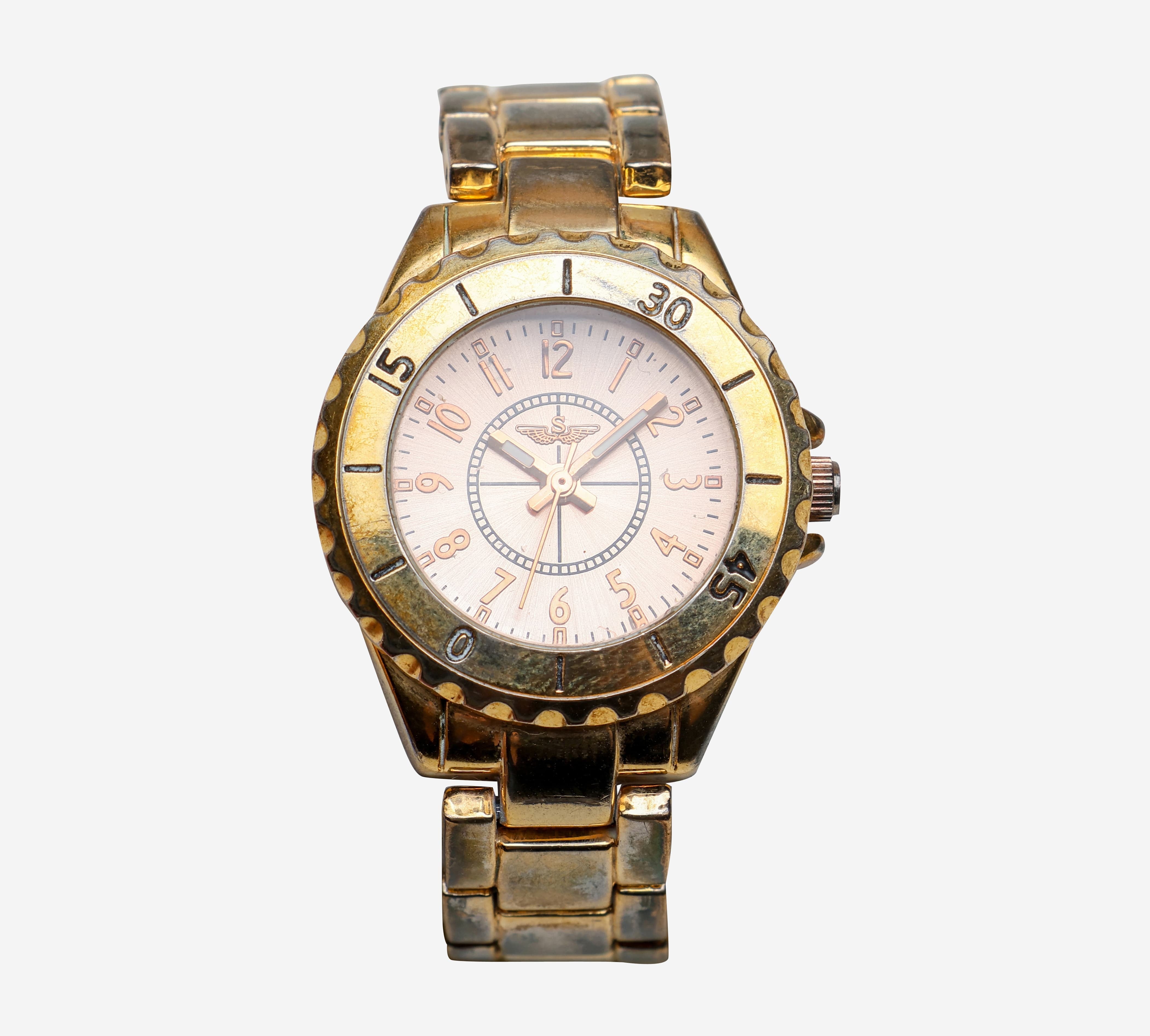 Softech Rewound Gold Bracelet Quartz Analog Watch – Timex Rewound