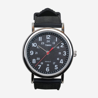 Timex Rewound Black and Silver Quartz Analog Watch