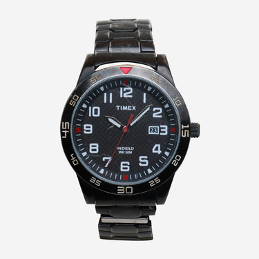 Timex Rewound Black Metal Bracelet Quartz Analog Watch