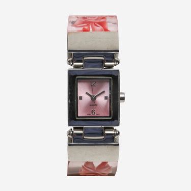 Rewound Pink and Silver Bracelet Quartz Analog Watch