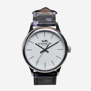 Coach Rewound Silver and Flower Quartz Analog Watch