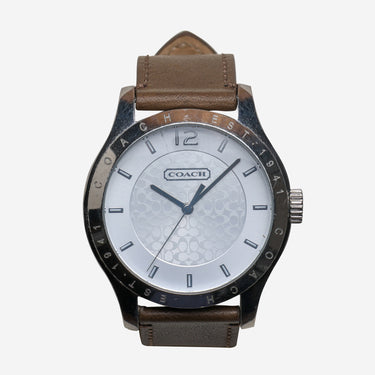 Coach Rewound Silver and Brown Quartz Analog Watch