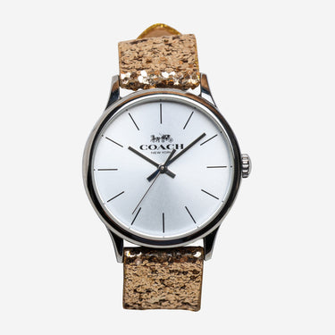 Coach Rewound Gold and Silver Quartz Analog Watch