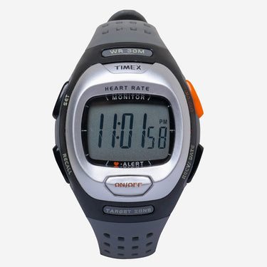 Timex Rewound Silver and Gray Quartz Digital Watch