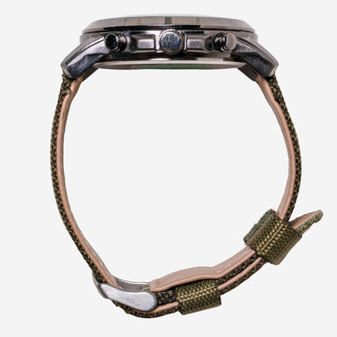 Softech Rewound Silver and Green Quartz Analog Watch