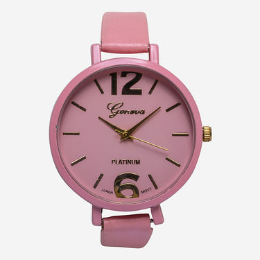 Geneva Rewound Pink Quartz Analog Watch