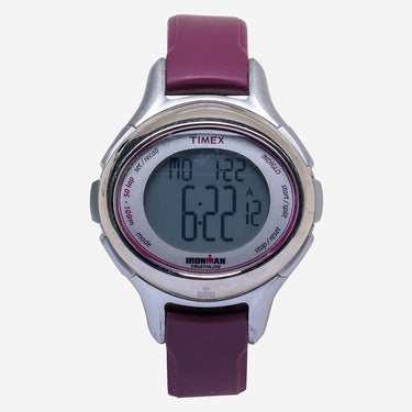 Timex Rewound Ironman Silver and Purple Quartz Digital Watch